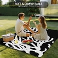thumbnail image 4 of Coral Black Outdoor Rug 5x8 Ft - Reversible Patio Rug Outdoor Camping Rugs, Coastal White Ocean Marine Nautical Beach Washable Indoor Outdoor Area Rugs, Non-Slip Outdoor Carpet Runner for Deck/Porch, 4 of 8