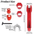 thumbnail image 3 of 14-in-1 Sink Wrench Faucet Wrench Basin Wrench Multifunctional Plumbing Faucet Tool For Kitchen Bathroom Toilet Pipe Repair Installer Tool Set Red, 3 of 8