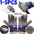 thumbnail image 2 of Guantes de acero inoxidable resistentes a cortes para el hogar, guantes de trabajo de malla metálica de carnicero, resistentes al desgaste, herramientas de jardinería, 1 ud., 2 of 4