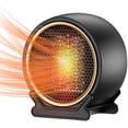 thumbnail image 1 of Electric fan heater, PTC 1200 W, silent, 2 heat settings, energy saving, quiet operation, overheat protection (black), 1 of 5