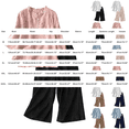 thumbnail image 3 of Chuancc Womens Cotton Gauze Loungewear Sets Casual 2 Piece Sleepwear Button Down Shirt and Wide Leg Pants Outfits Pink M, 3 of 3