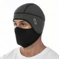 thumbnail image 3 of MELASA Skull Cap Helmet Liner Thermal Hat with Face Cover, Mens Balaclava Face Mask with Glasses Holes for Cycling Motorcycle (Black), 3 of 11