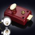 thumbnail image 2 of Night Latch Deadbolt Rim Lock Household Locks Front House Key Antique Sturdy Night Padlocks Gate Anti-Theft Heavy-Duty Single Mortise Open With Key Type 1, 2 of 8