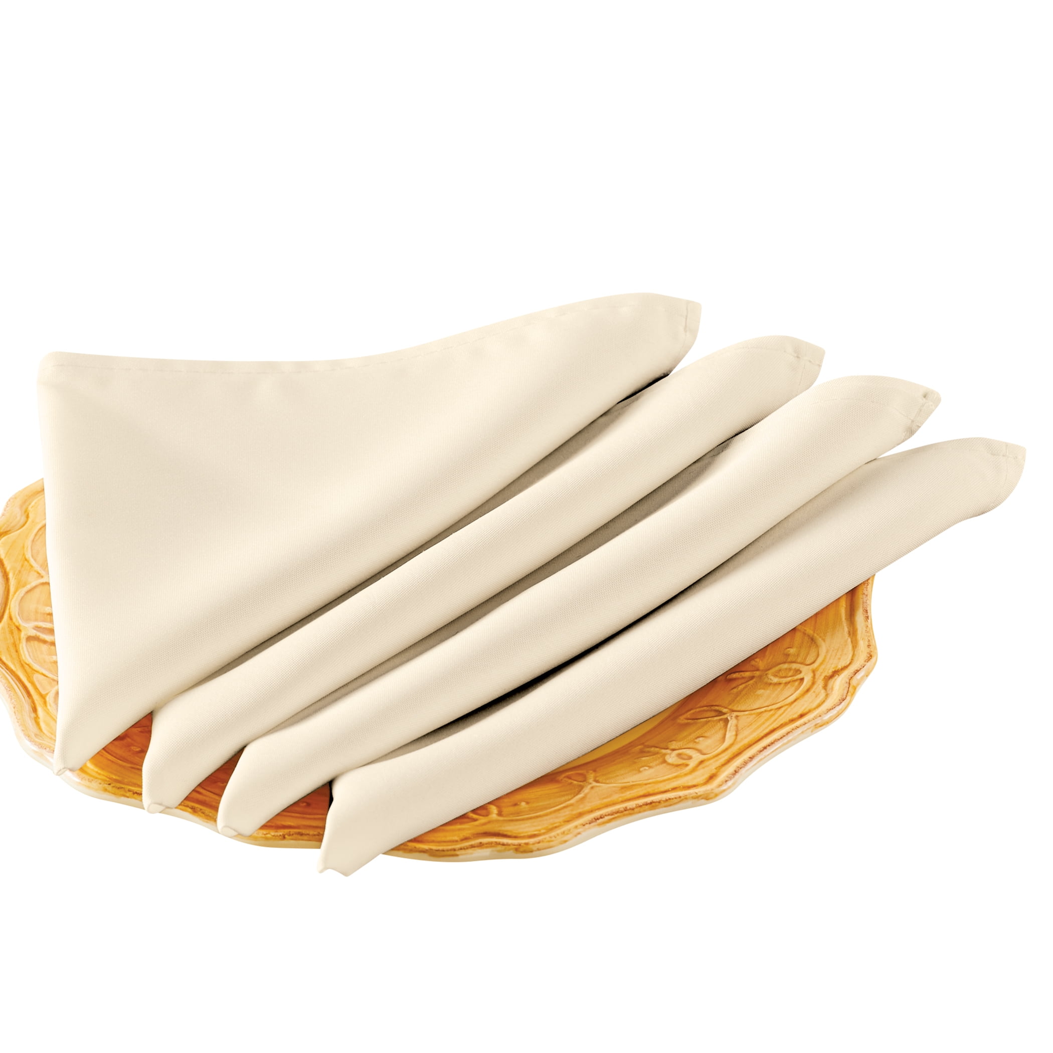 Collections Etc Machine Washable Solid Colored Cloth Napkins Set of 4