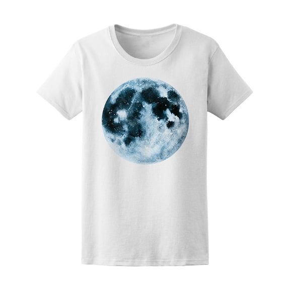 Watercolor Moon Romance Symbol T-Shirt Women -Image by Shutterstock, Female Small
