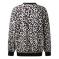 thumbnail image 6 of BJUTIR Women Sweatshirts & Hoodies S Leopard Print Crewneck Long Sleeve Casual Loose Pullover Sweatshirt Tops, 6 of 9