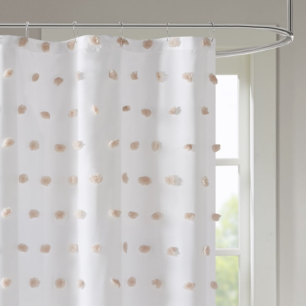 MAYEERTY Blush Shower Curtain with 12 pcs Hooks,72" x 72", Machine-Washable