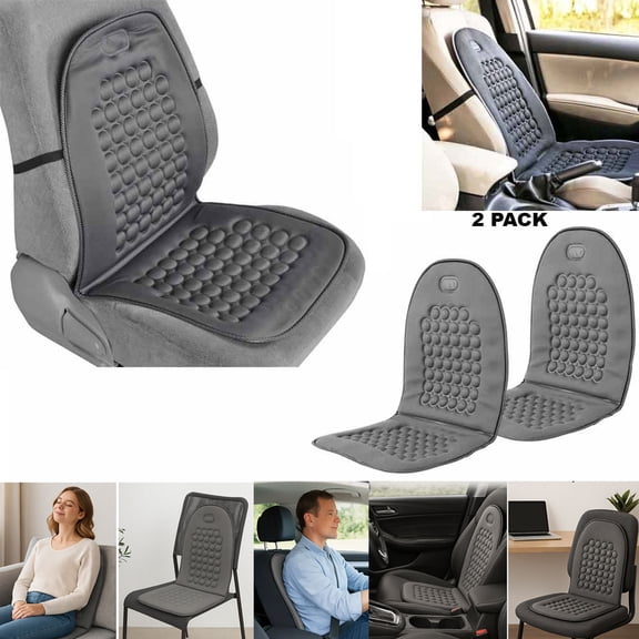 2 Pack Magnetic Bubble Seat Cushion Protector Cover Car Seat Home Office Massage