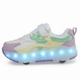 thumbnail image 4 of Kids Wheels Shoes with Lights Rechargeable Roller Skates Shoes Retractable Wheels Shoe LED Flashing Sneakers for Girls Boys Gift, 4 of 18