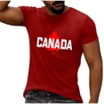 thumbnail image 2 of Purcolt Men's Canada Day Shirt Short Sleeve T-Shirts Maple Leaf Graphic Tees Shirts Summer Patriotic Tshirts Tops, 2 of 7