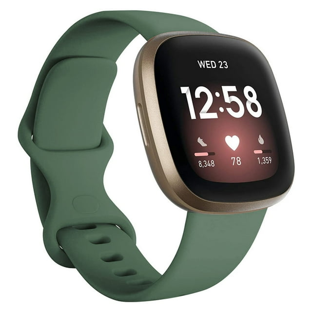 Bracelet de Montre en Silicone Respirant et Résistant à la Transpiration, Couleur Unie, Compatible avec Versa 3 et Sense