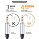 thumbnail image 4 of Cable De Extensión De Micrófono De Audio, 15 Pies, 3,5 Mm, Extensor Auxiliar Para Auriculares, Conector Jack De 4 Polos, Cable De Extensión Estéreo Macho A Hembra, Cable Trenzado Para Auriculares, Tv,, 4 of 5