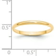 thumbnail image 4 of 14K Yellow Gold 2mm Light Weight Half Round Band Ring Size 12.5, 4 of 7