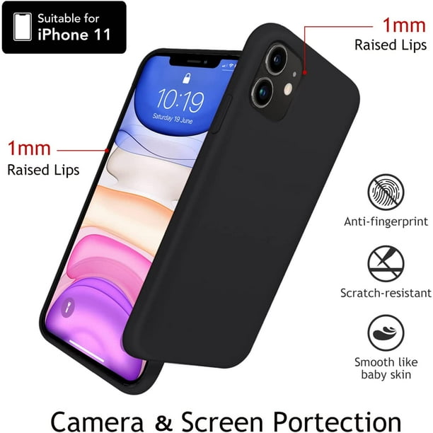 OuXul iPhone 11 Case,iPhone 11 Liquid Silicone Gel Rubber Phone  Case,Compatible with iPhone 11 Case Cover 6.1 Inch Full Body Slim Soft  Microfiber