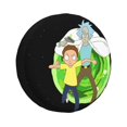 thumbnail image 1 of Cute Cartoon Rick And Morty Spare Tire Cover Wheel Protectors For Trailer Rv Suv Truck Camper Travel Fits For Tire Diameter 16 Inch, 1 of 7