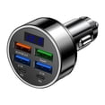 thumbnail image 1 of Cargador De Coche Con Salida USB, 4 Puertos USB + 2 Puertos PD, Pantalla Digital Para Todoterrenos De 12 V Y 24 V, 1 of 9