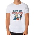 thumbnail image 2 of Men's Festive 4th of July T-Shirt "Let's Get Lit-erature" America Patriotic Graphic Print Funny Short-Sleeve Tee, 2 of 5