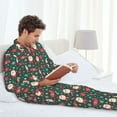 thumbnail image 6 of Sikiie Santa Claus Mens Pajama Set, Soft Warm Long Sleeve Sleepwear, Cozy Button-Down Pjs for Men-XX-Large, 6 of 7