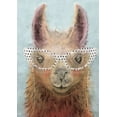 thumbnail image 2 of Cusson, Marie Elaine 24x32 Gold Ornate Wood Framed with Double Matting Museum Art Print Titled - Colorful Llama panel II, 2 of 4