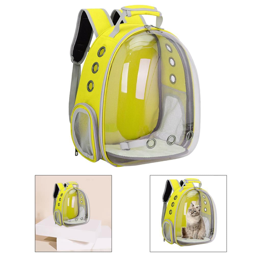 Fzaqwen Portable Pet Carrier Travel Breathable Backpack dogs and cats Puppy Waterproof Yellow