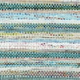thumbnail image 6 of SAFAVIEH Montauk Darion Striped Cotton Area Rug, Aqua/Multi, 5' x 8', 6 of 6