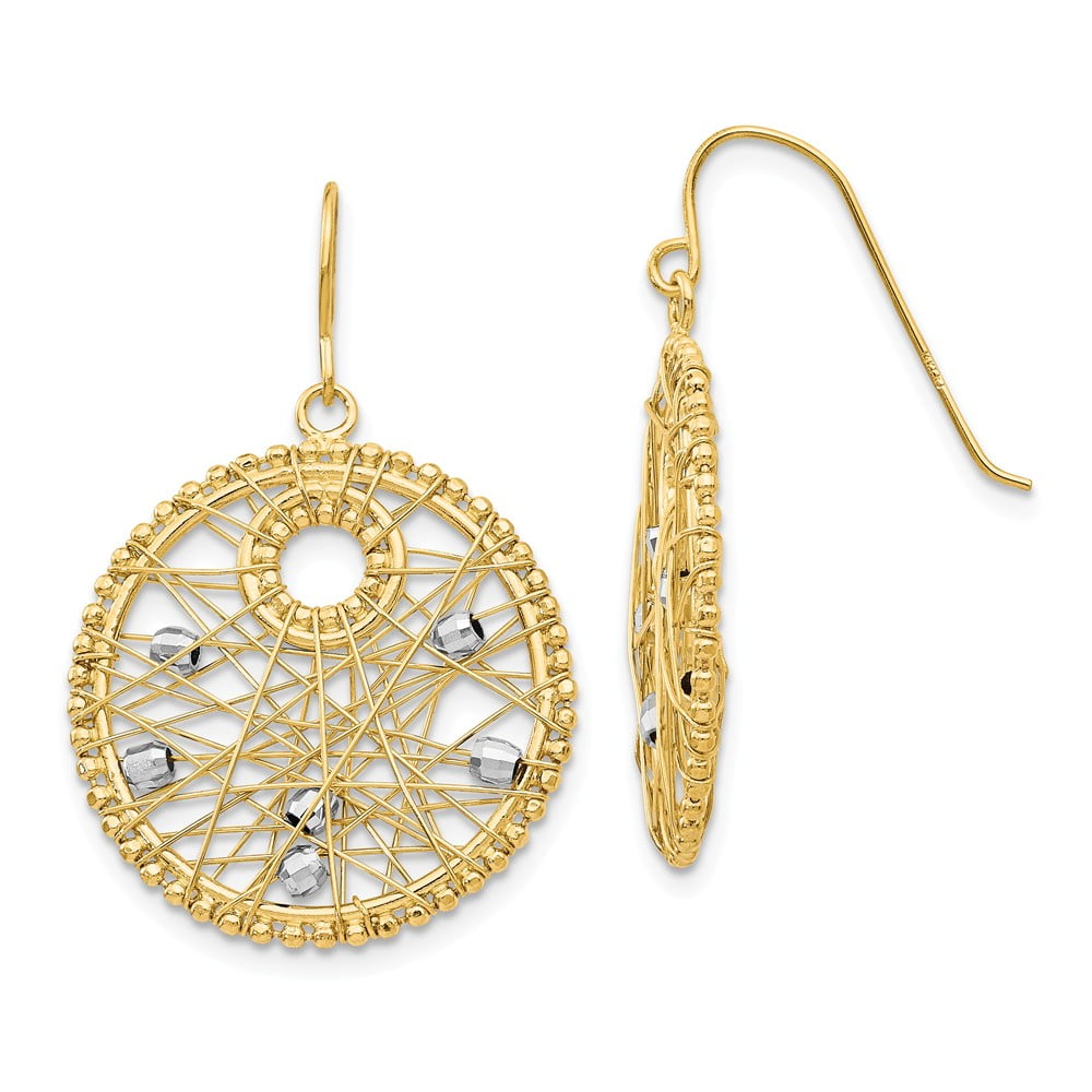 Roy Rose Jewelry Roy Rose Jewelry 14K Twotone Gold Circle Dangle