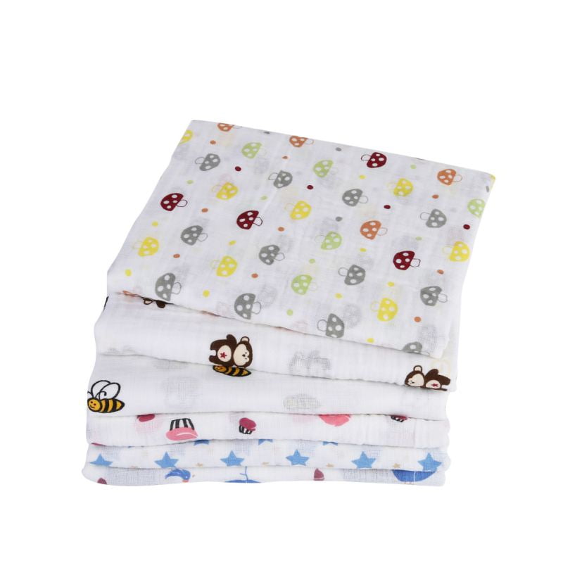 6 Pack Baby Swaddle Blanket Unisex Swaddle Wrap Soft Silky Bamboo