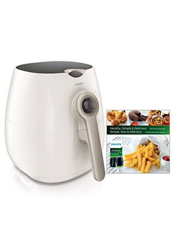 philips starfish technology airfryer with cookbook, white - 1.8lb/2.75qt- hd9220/58