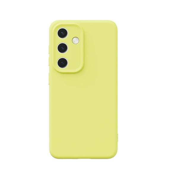 Allytechgroup Silicone Case for Samsung Galaxy S22, Slim Fit Heavy Duty Shockproof Anti-Scratch Bumper Hybrid Phone Case Cover for Women Men, Pearyellow