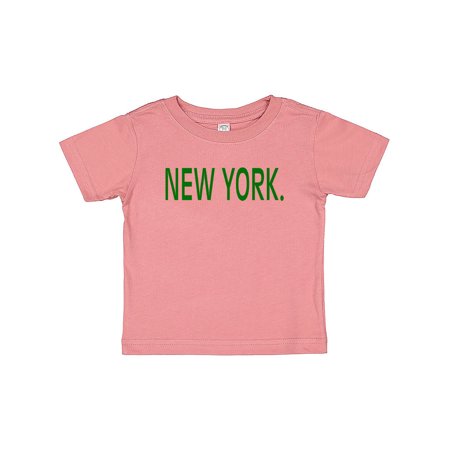 

Inktastic New York in Green Text Gift Baby Boy or Baby Girl T-Shirt