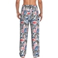 thumbnail image 3 of Picia Flamingo And Zebra Mens Soft Woven Cotton Elastic Waistband Sleep Pajama Pant Lounge Sleep Pant With Pockets And Drawstring-Medium, 3 of 9