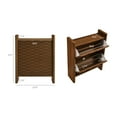 thumbnail image 4 of Emric Wave Shoe Cabinet in Walnut, 4 of 9