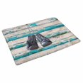 thumbnail image 2 of MKHERT Pair of Boxing Gloves on Blue Rustic Wood Wall Doormat Rug Home Decor Floor Mat Bath Mat 30x18 inch, 2 of 3