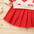 thumbnail image 7 of Gureui Toddler Kids Girls Love Heart Print Sweet Outfits 2Pcs Long Sleeve O Neck Sweatshirt Tops+Pleated A-line Skirts, 7 of 7