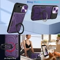 thumbnail image 3 of for iPhone 8 Plus Case/iPhone 7 Plus Case,Metal Stand Ring Holder,Camera Lens Protector 7/8 Plus Cases Women Men,Slim Bumper Full Protection Shockproof Cover (Purple), 3 of 14
