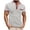 Beige, variant on Mens T-Shirts Summer Button down Turn down Collar Tops with Pocket,Sizes S-3XL