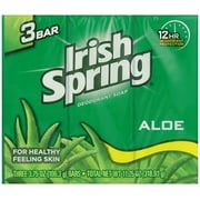 Irish Spring Aloe Vera Bar Soap, 3.7 Ounce, 3 Bar Pack (Pack of 4)