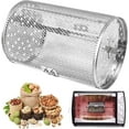 thumbnail image 1 of Panier de Rôtissoire, Tambour de Rôtissoire en Acier Inoxydable, Panier de Four Friteuse à Air Chaud Rotatif 360 pour Arachide Grains de Café, 1 of 1