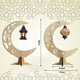thumbnail image 2 of 2 Pieces Ramadan Eid Mubarak Ornaments Wooden Moon Star Light Tabletop Ornament Ramadan Hanging Pendant, 2 of 3