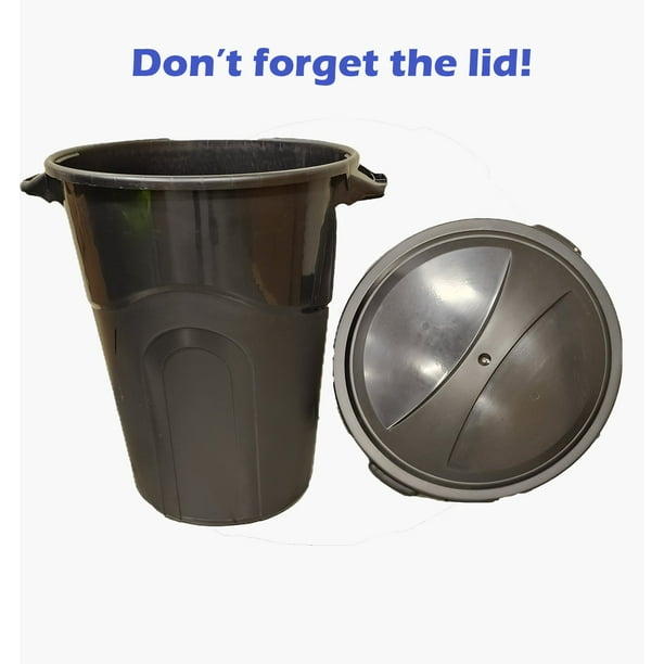 Hyper Tough 32 Gallon Heavy Duty Injection Molded Trash Can with