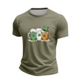 thumbnail image 2 of Men's St. Patrick's Day Beer Shamrock Print Crew Neck Short Sleeve T Shirt, 2 of 4