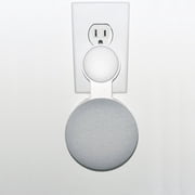 2 Pack,White,Wall Mount for Google Nest Mini (2nd Gen) Bracket Holder,Space-Saving,Perfect Cord Management,No Messy Wires or Screws,Sturdy Voice Assistant Wall Mount