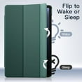 thumbnail image 5 of JETech Case for Samsung Galaxy Tab S10 FE / S9 FE 10.9-Inch, Slim Translucent Back Tri-Fold Stand Protective Tablet Cover, Support S Pen Charging, Auto Wake/Sleep (Midnight Green), 5 of 7