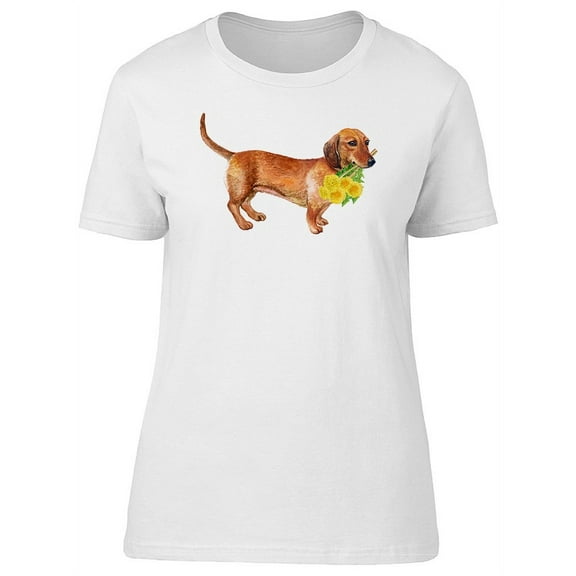 German Dachshund Dog T-Shirt Women -Image by Shutterstock, Female Medium