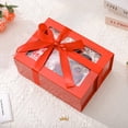 thumbnail image 4 of Cajas de Regalo PACKQUEEN Rojas con Ventana 24x17,5x10 cm (Paquete de 5), 4 of 6