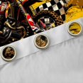thumbnail image 4 of Castle Fairy Grunge Motocross Black Out Curtains for Teens, Muddy Track Flags Curtains Pack of 2 (42x63 Each) for Extreme Bedroom, Red Yellow, 4 of 6