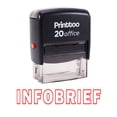 thumbnail image 2 of Printtoo Bureau Stationnaire INFOBRIEF Auto Encrage Tampon en Caoutchouc Personnalisé Timbre-Rouge, 2 of 2