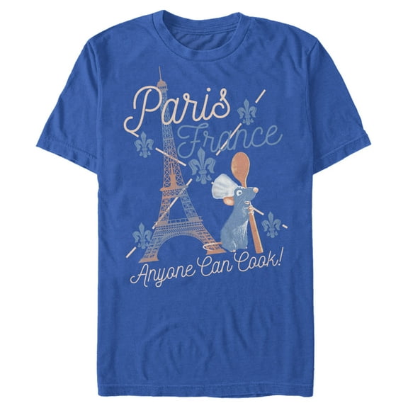 Men's Ratatouille Anyone Can Cook Graphic Tee Royal Blue Medium