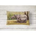 thumbnail image 2 of Carolines Treasures BDBA0306PW1216 Rhinoceros by Daphne Baxter Fabric Decorative Pillow  12H x16W multicolor, 2 of 3