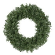 18 dans une couronne de Noël artificielle de pin canadien non éteint, vert